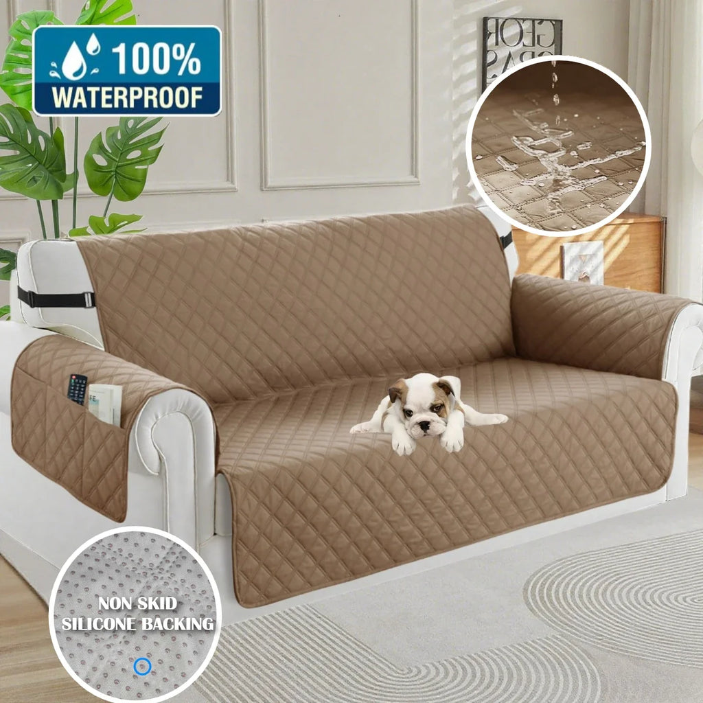 Waterproof Non-Slip Sofa Cover with Elastic Straps | Pet Protector