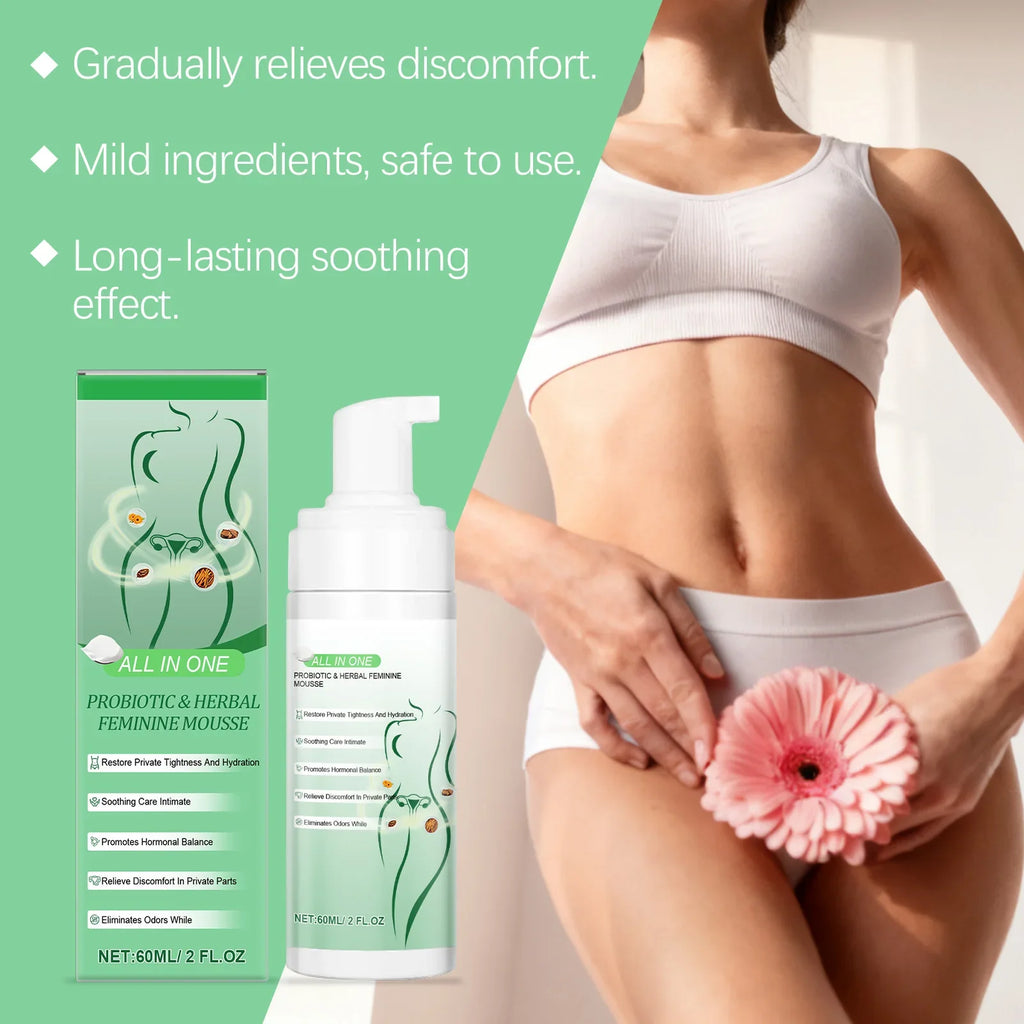 Herbal Intimate Cleansing Mousse – pH-Balanced Women's Foam 60ml