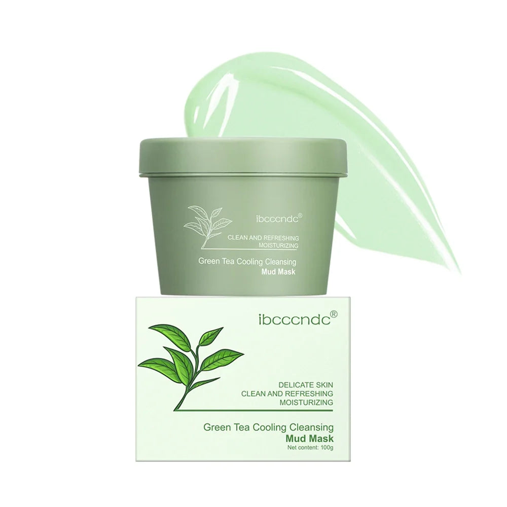 Green Tea Mud Clay Face Mask – Deep Cleansing & Pore Care 100g