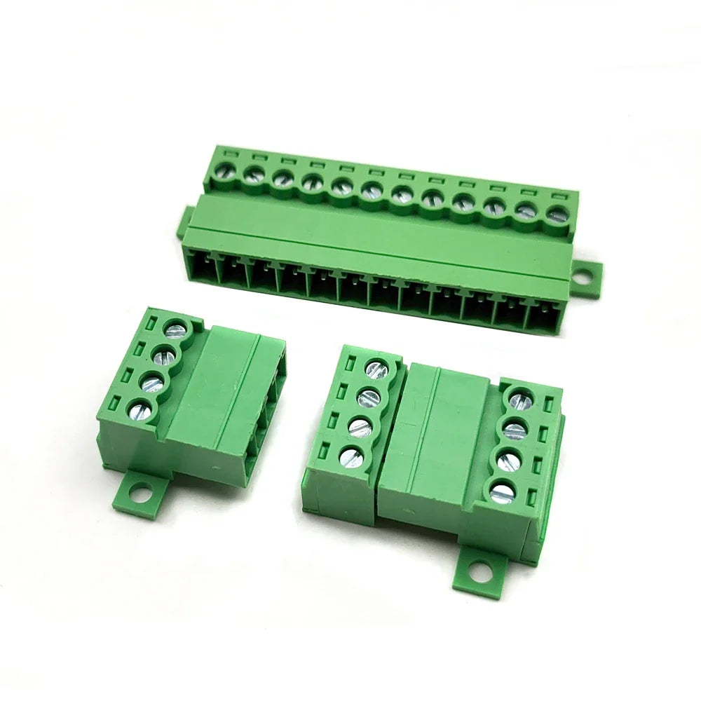 10PCS 3.81mm Pitch Screw Terminal Block Connector 2P–12P 28–16AWG