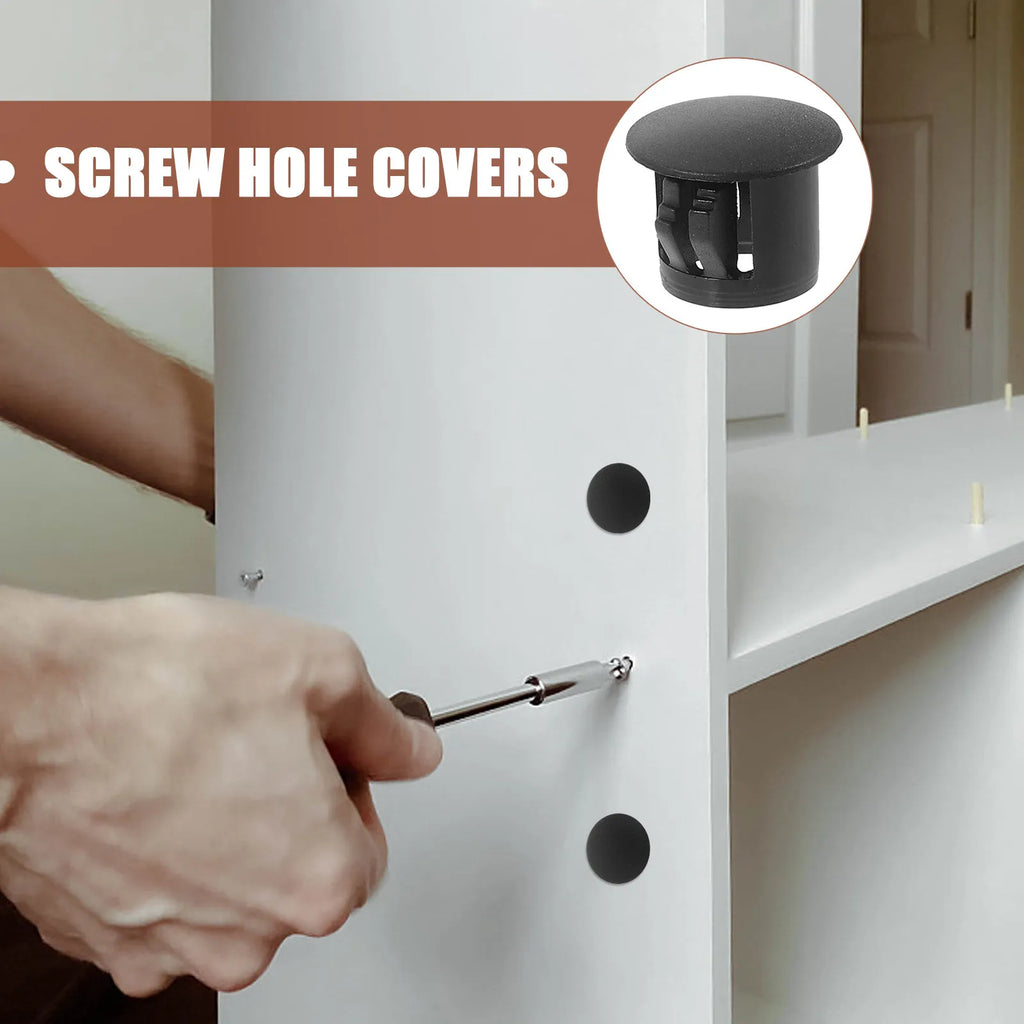 Plastic Screw Hole Plugs Diameter Cover Caps Furniture Cabinets