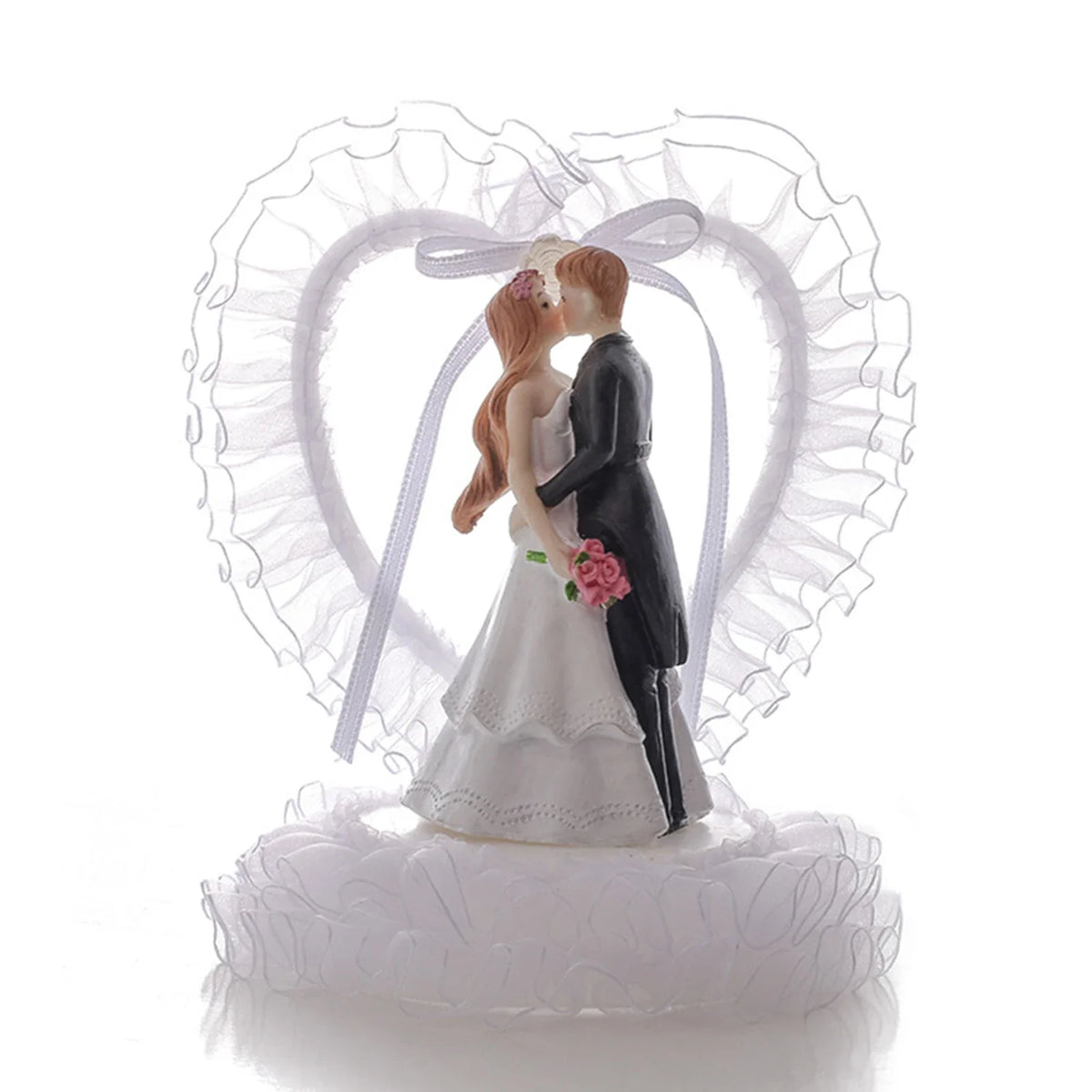 Bride & Groom Wedding Cake Topper | Romantic Resin Keepsake