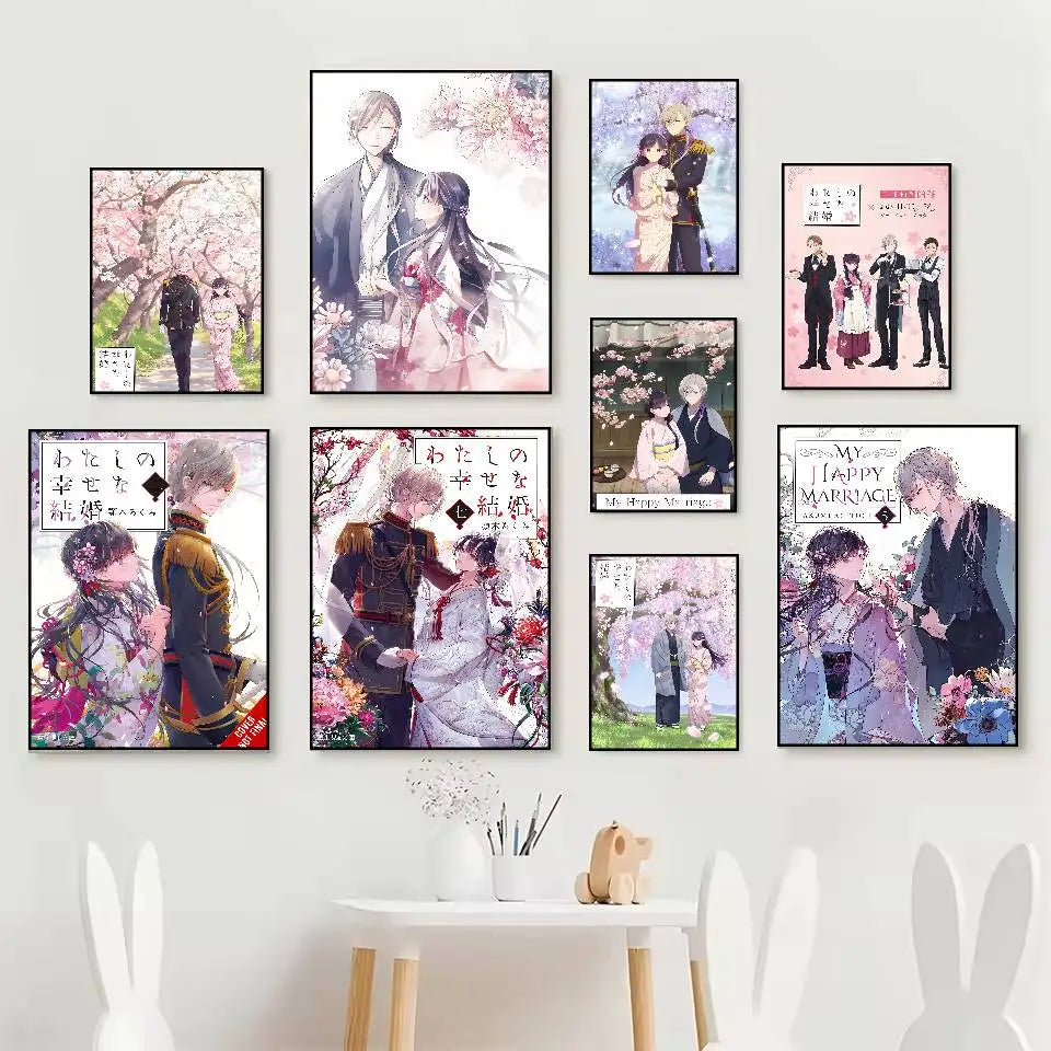 My Happy Marriage Anime Poster – HD Self-Adhesive Waterproof Wall Art