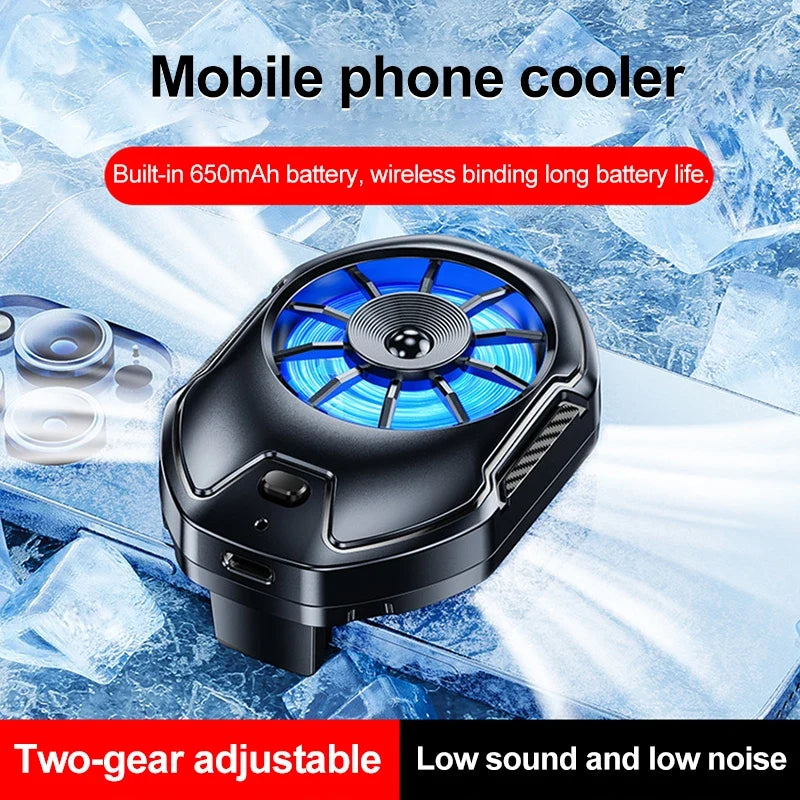 Cooler Cell Phone Fan Gaming Mobile Rechargeable Portable Cooling