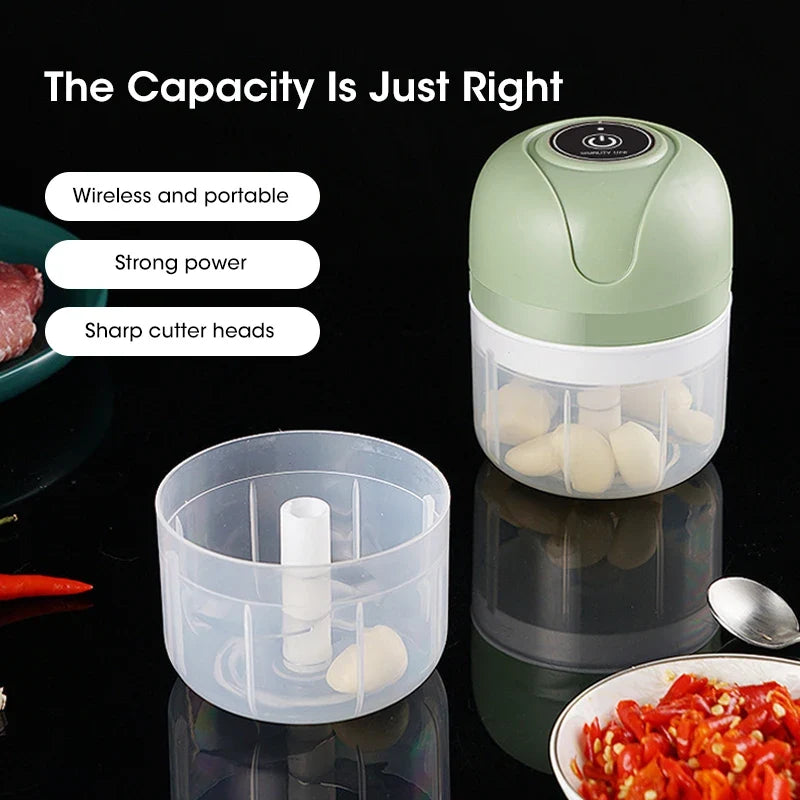 250ml USB Electric Food Chopper – Garlic & Veggie Mincer