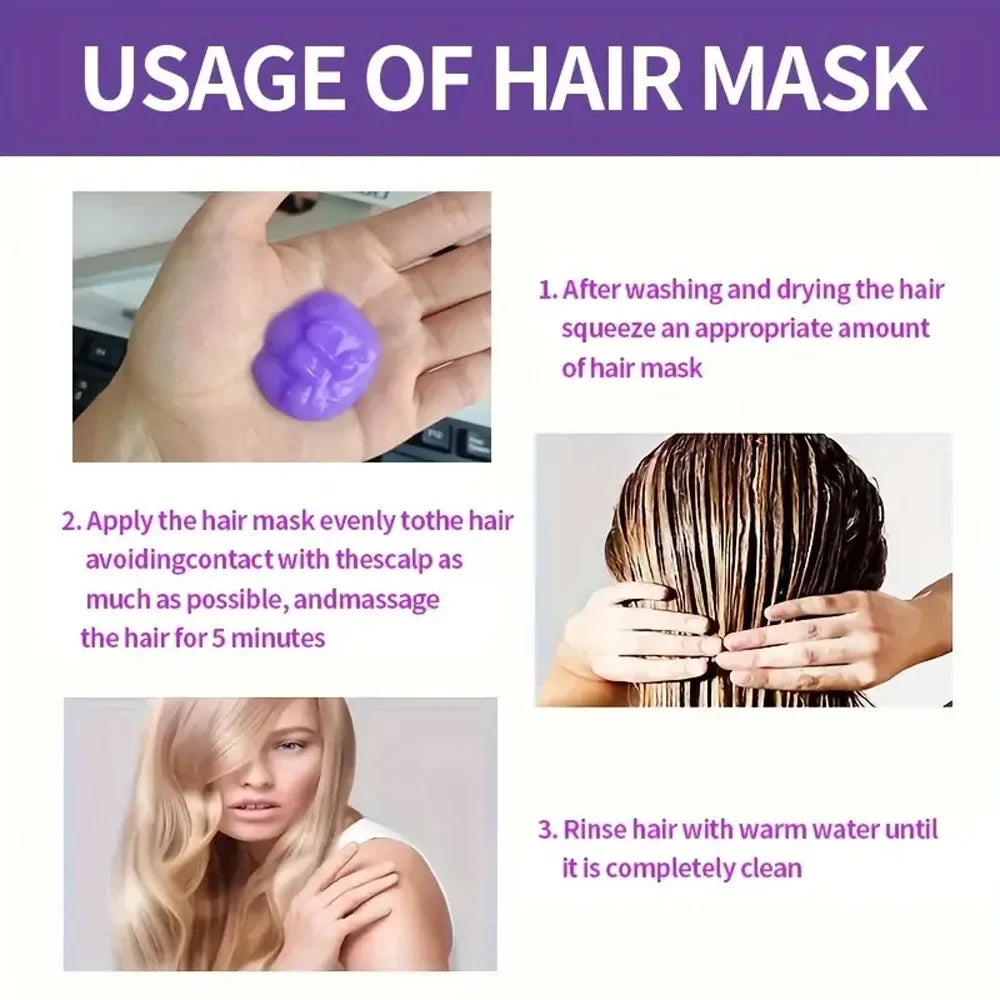 Purple Keratin & Biotin Hair Mask – Moisturizing Deep Conditioner