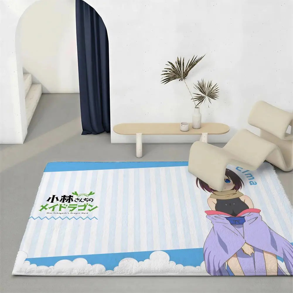 Miss Kobayashi's Dragon Maid Anime Flannel Rug – Non-Slip Mat