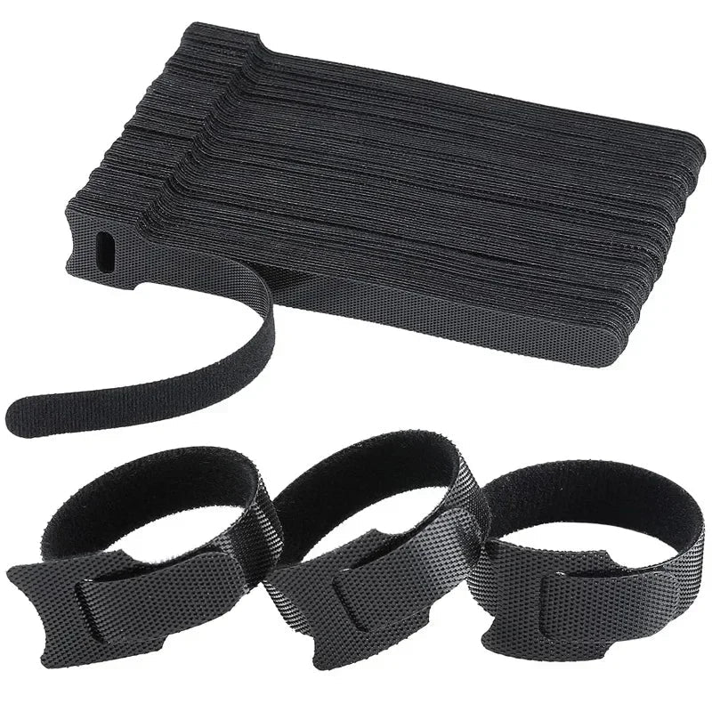Reusable Hook & Loop Cable Ties 20cm 50pcs – Wire Organizer