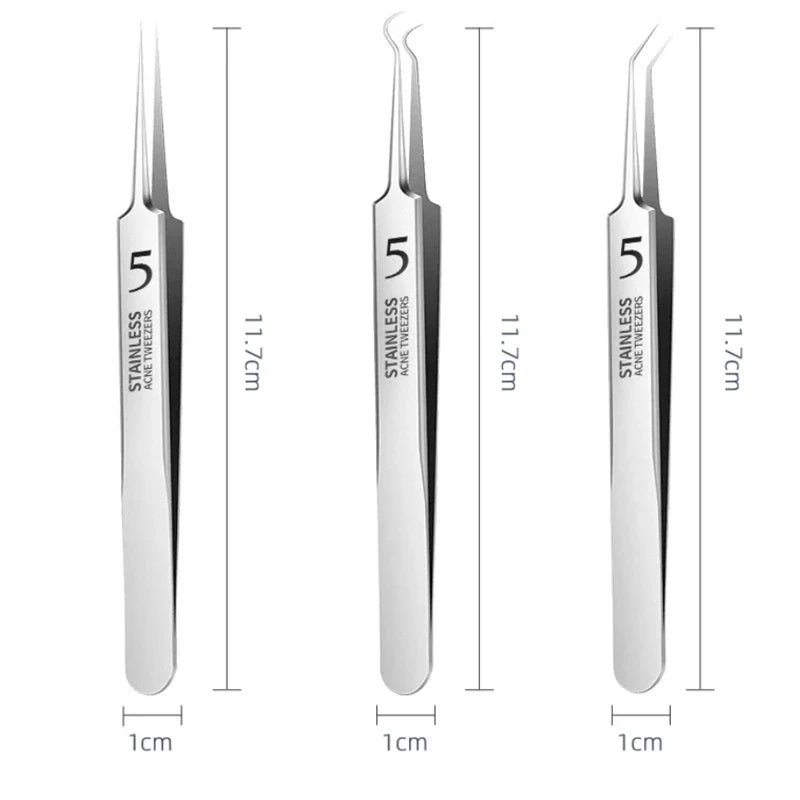 Blackhead Removal Tweezers Set – Stainless Steel Skin Care Tools