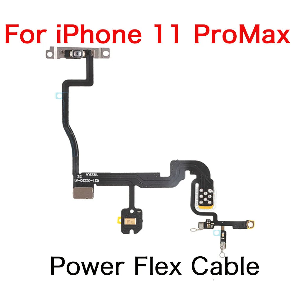 iPhone 7–11 Pro Max Power & Volume Flex Cable with LED Flash