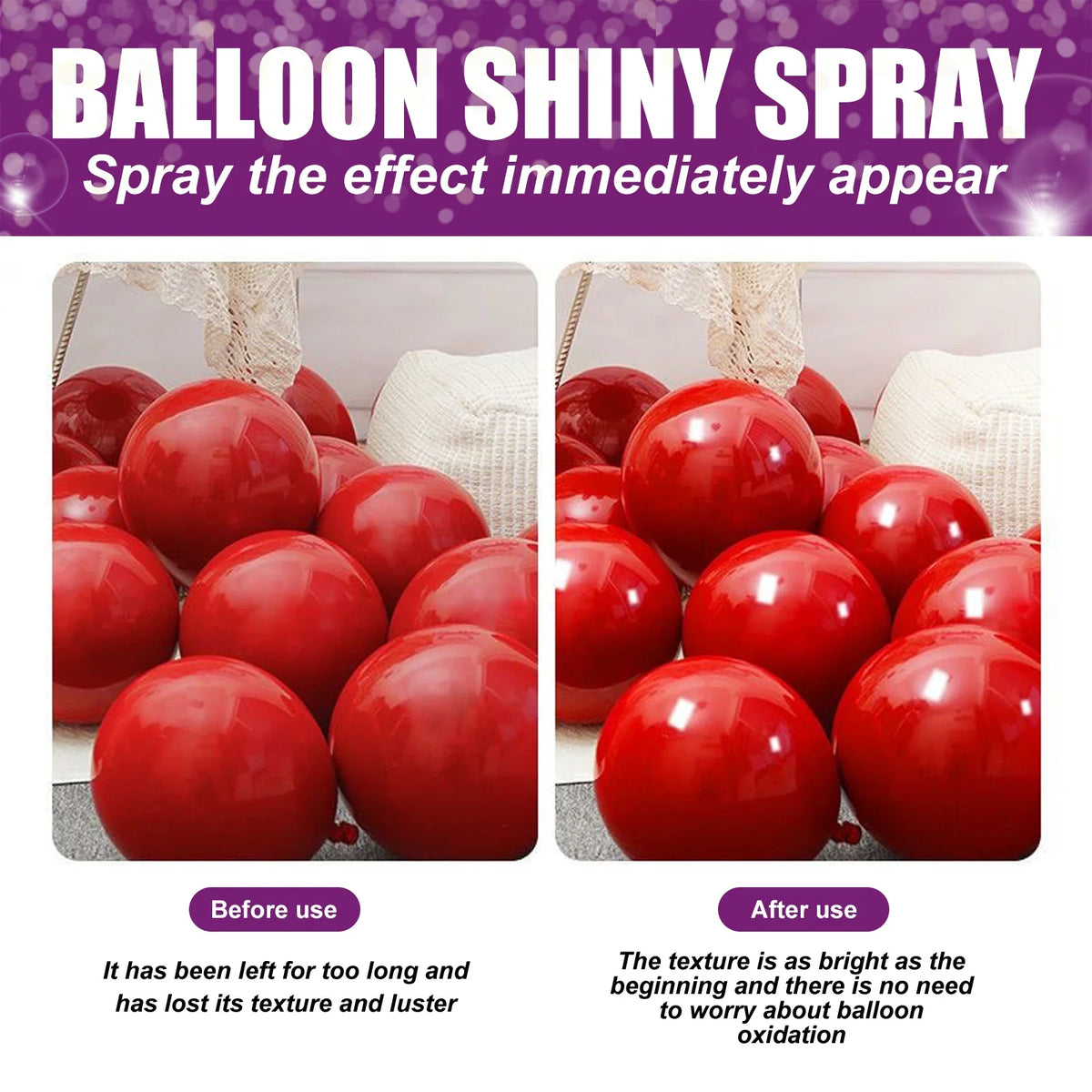 Balloon Shine Spray – Gloss Enhancer for Latex Party Balloons