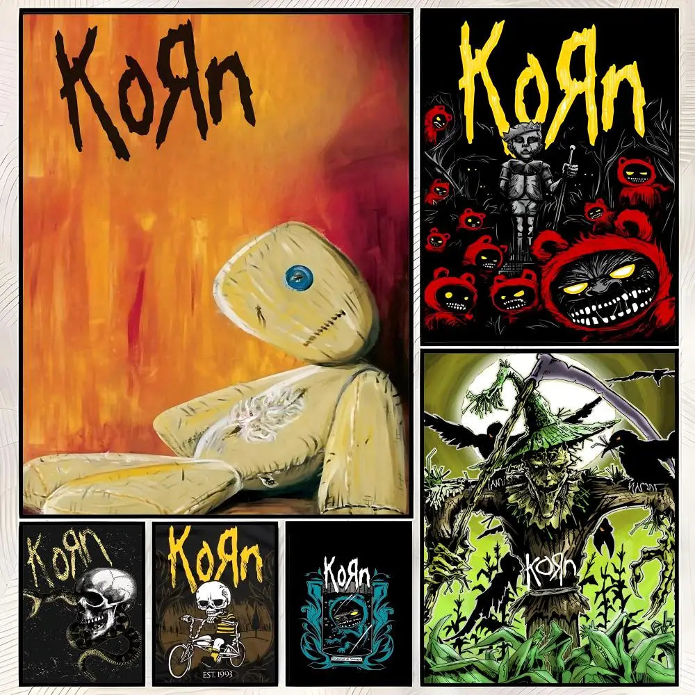 Korn Band Self-Stick HD Waterproof Wall Art Poster