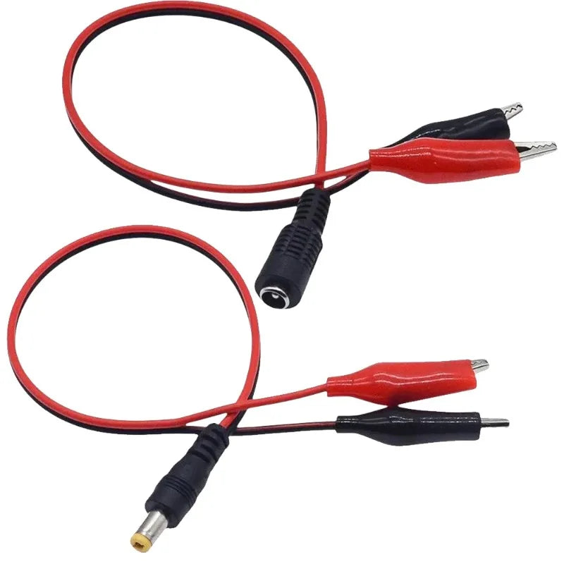 DC 5.5x2.1mm Alligator Clip to DC Power Plug Adapter 25CM