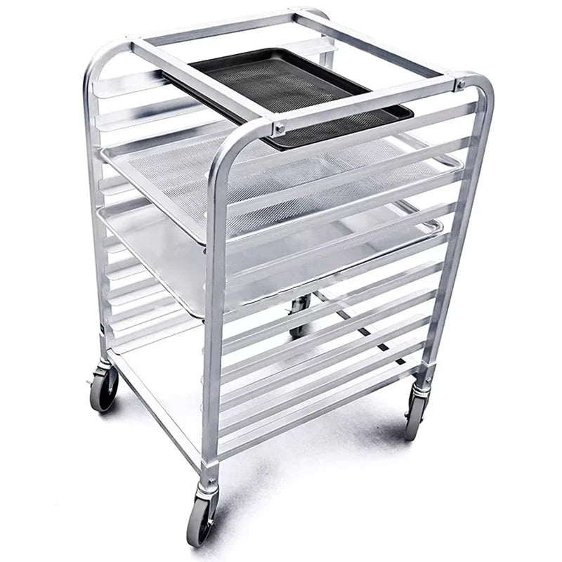 Commercial Bakery Bun Pan Rack Trolley 10 or 20 Layer Wheels