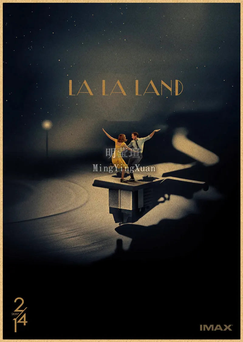 La La Land Vintage Kraft Paper Poster | Aesthetic Wall Art