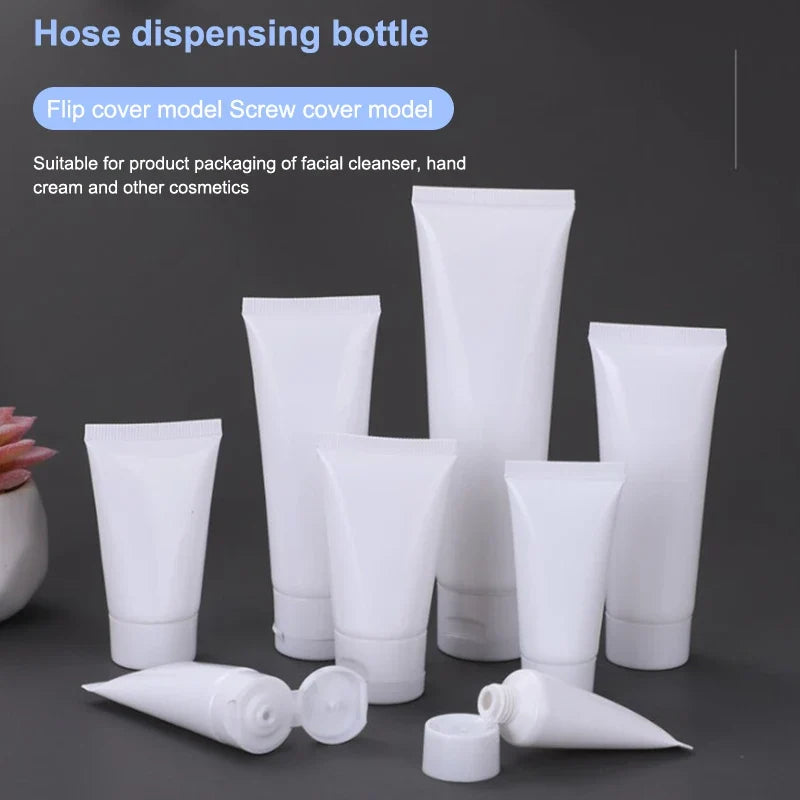 10 Pcs Empty Refillable Squeeze Tubes | Flip Top Lotion Containers