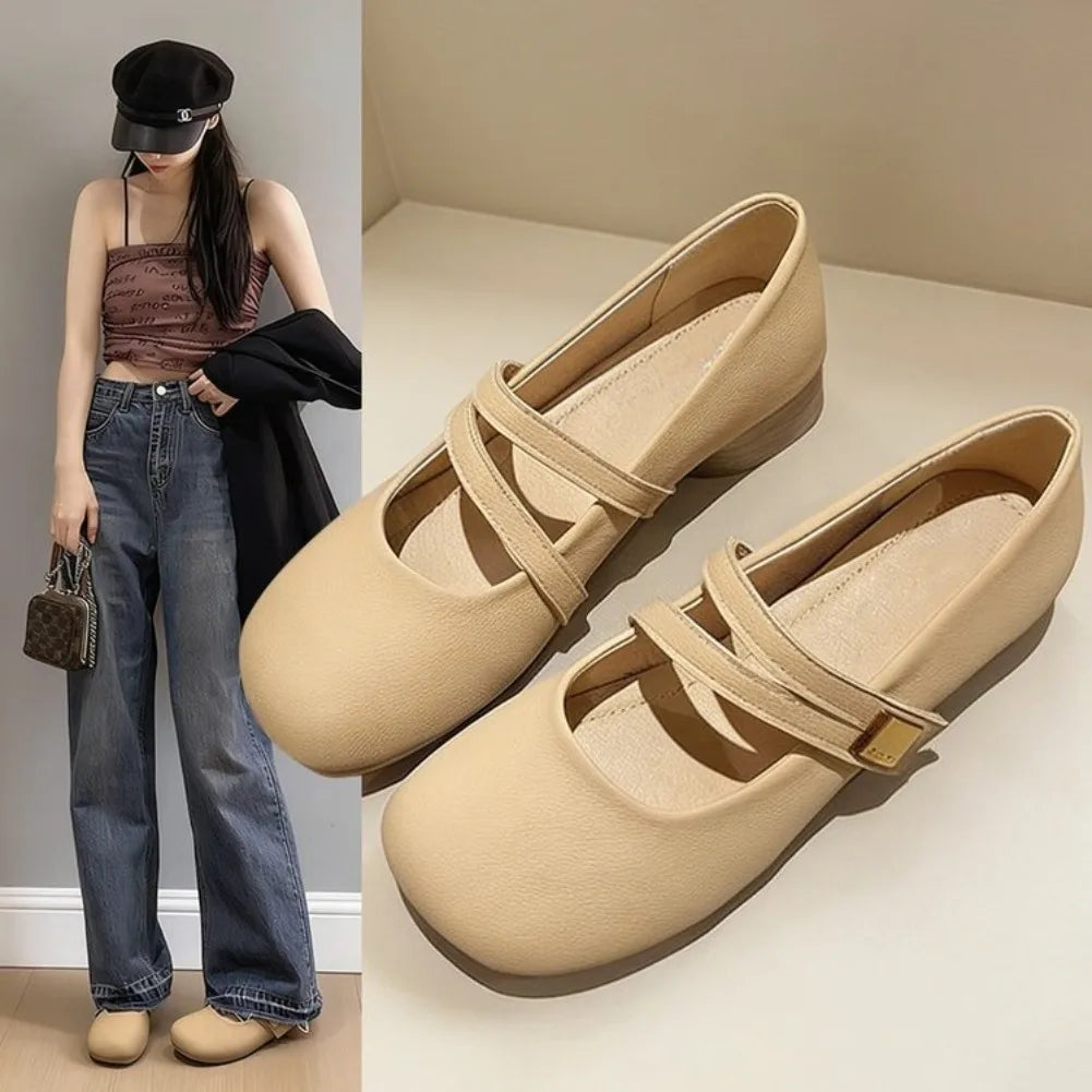 Women's Lolita Mary Jane Flats – Gothic Round Toe Shoes