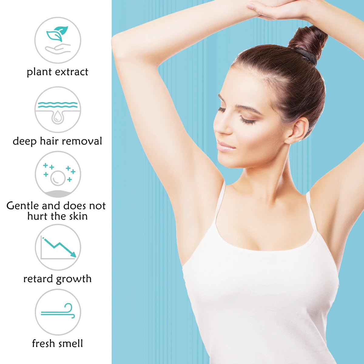 WEST MONTH Hair Removal Spray – Gentle Plant-Based Depilatory 20ml