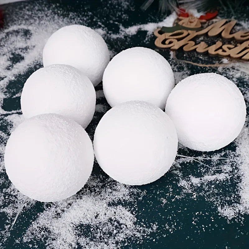 White Foam Christmas Ornaments Elegant Hanging Snowball Decorations