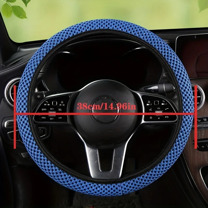Universal Car Steering Wheel Cover Summer Ice Silk Breathable