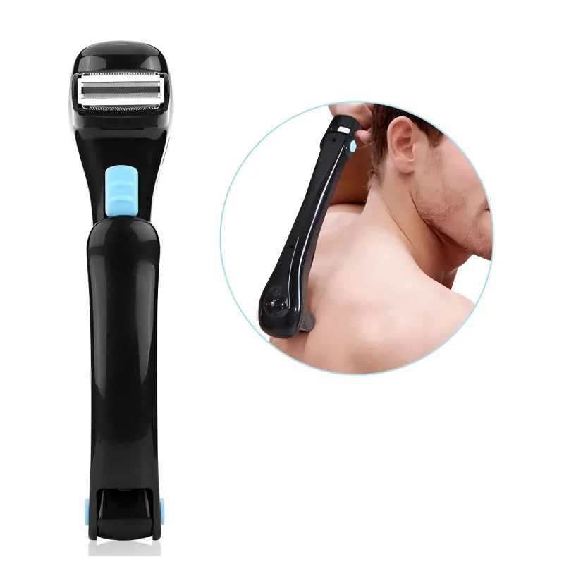 Long-Handle Double-Blade Back & Body Hair Trimmer Shaver