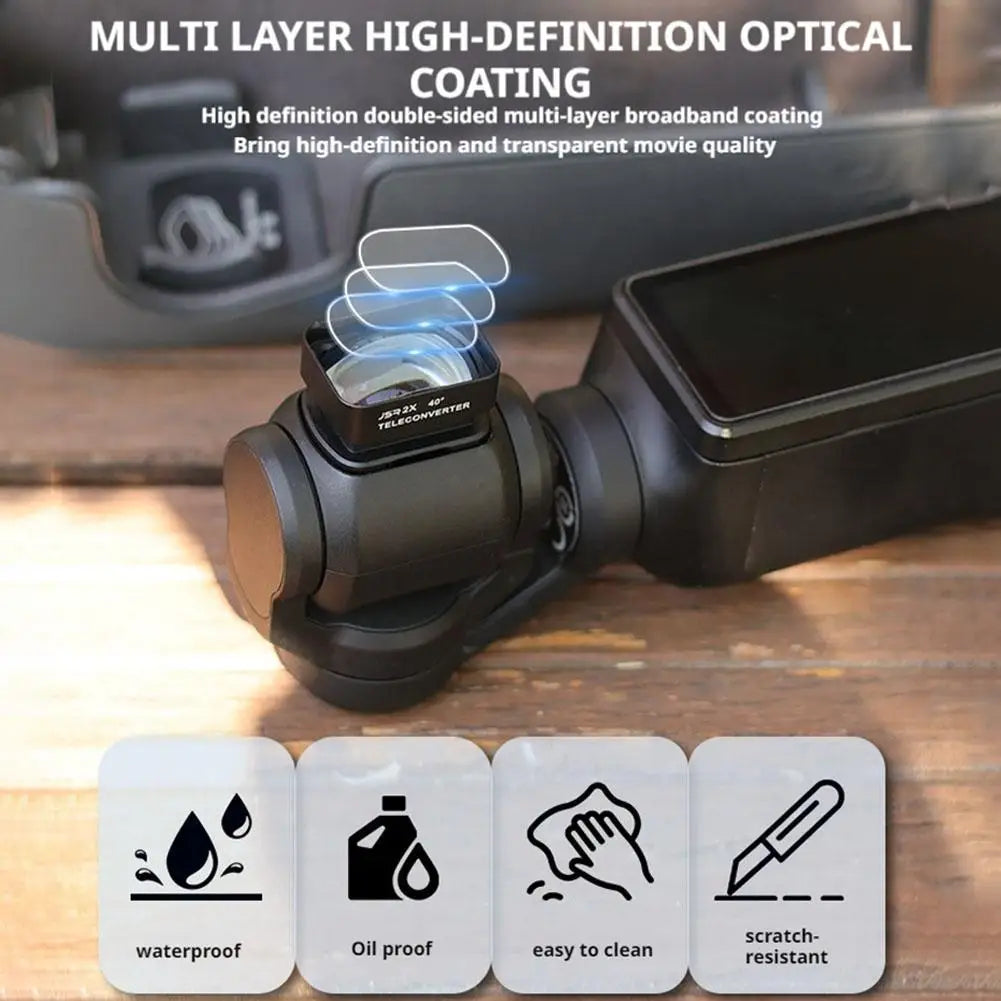 DJI Osmo Pocket 3 Macro Zoom 2× Magnetic Teleconverter Lens