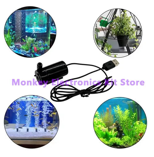 USB Mini Brushless Water Pump – Aquarium, Fountain & Hydroponics