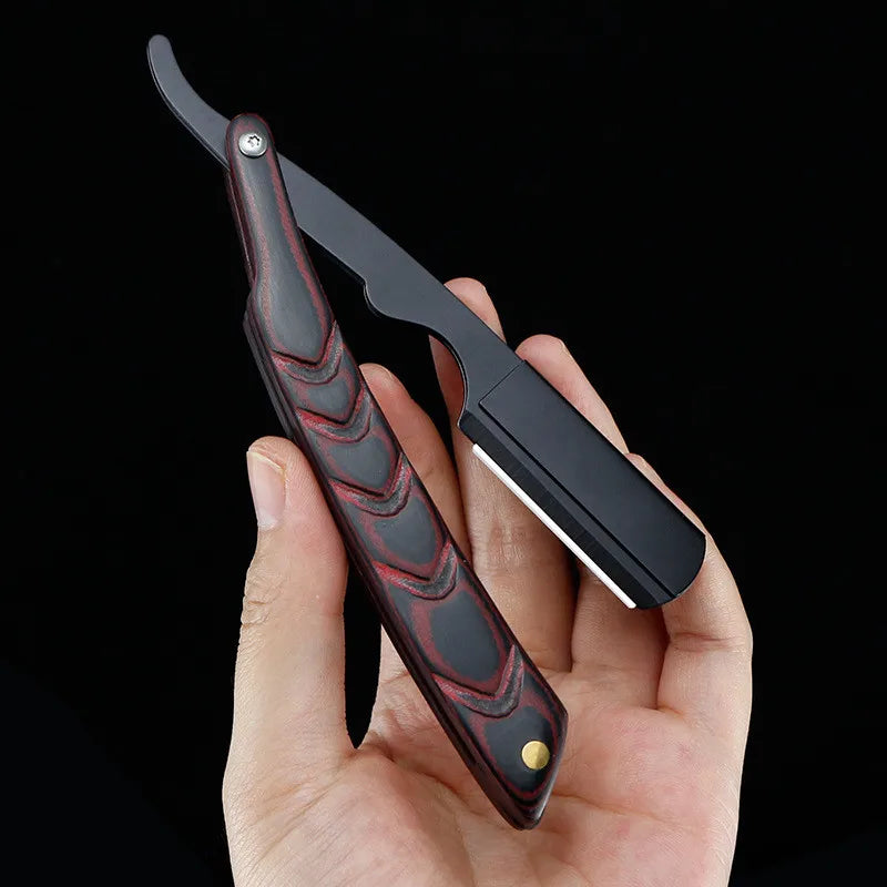 Men's Straight Edge Folding Razor – Stainless Steel Barber Shaver