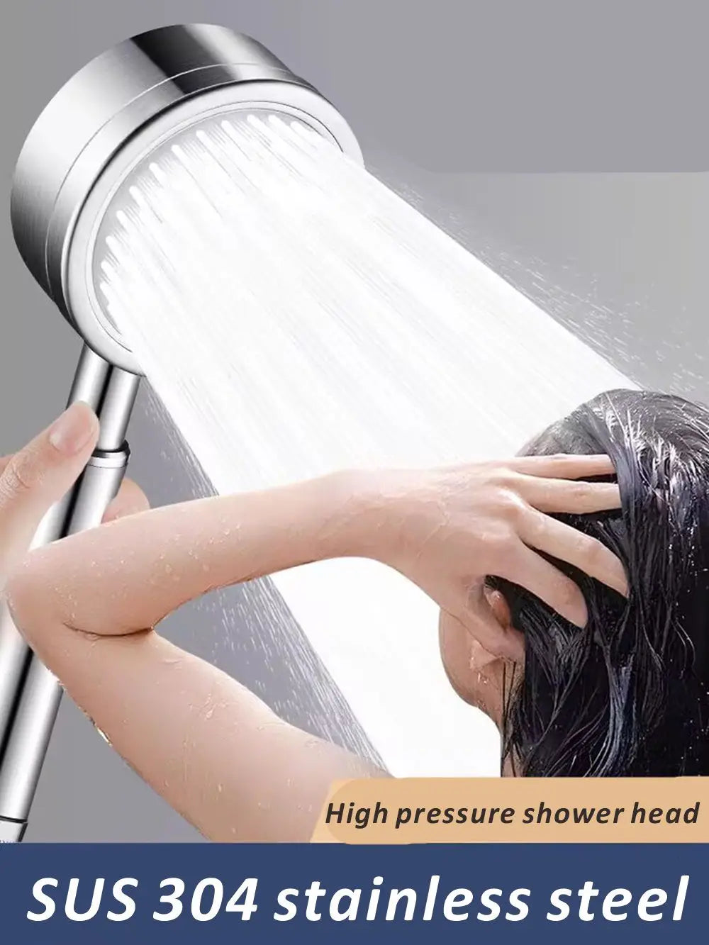High-Pressure Handheld Shower Head | Water Saving Rainfall Sprayer