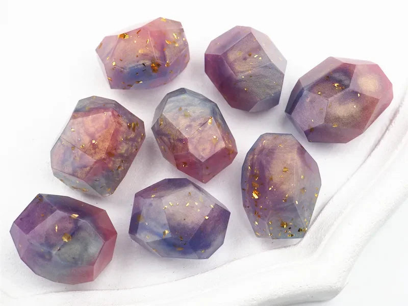 Crystal Gemstone Silicone Mold – Geometric Faceted Epoxy Resin DIY