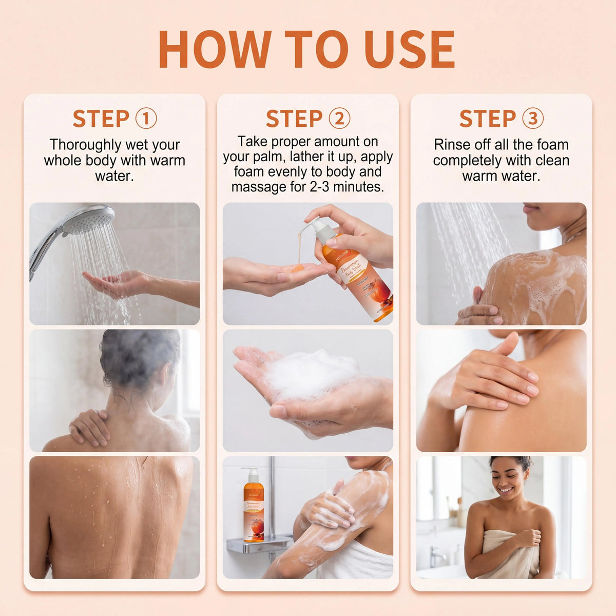 Persimmon Shower Gel – Exfoliating & Deodorizing Body Wash 100ml