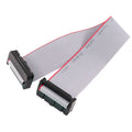 FC-20P 20 Pins Pitch JTAG AVR Download Cable Wire Connector Gray Flat