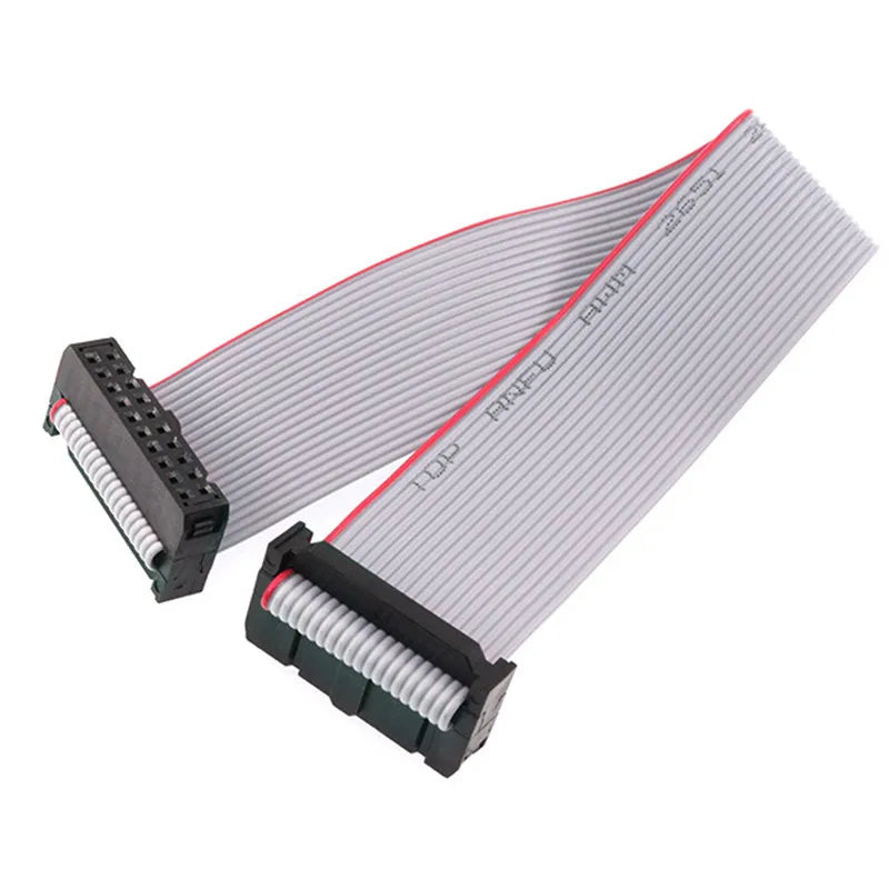 FC-20P 20 Pins Pitch JTAG AVR Download Cable Wire Connector Gray Flat