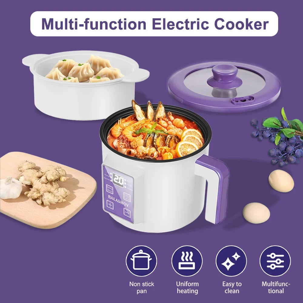 BALASHOV 220V Electric Rice Cooker & Steamer 1.7L Multicooker