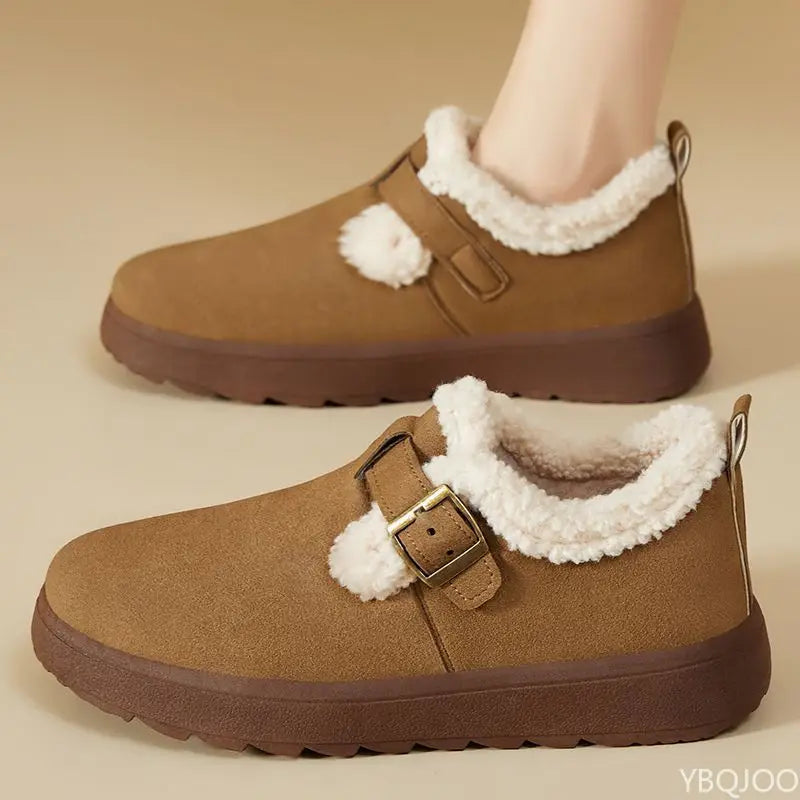 Women's Winter Plush Cotton Ankle Boots | Cozy Slip-On