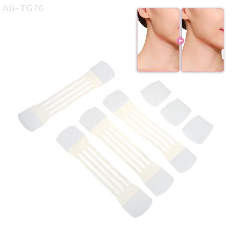 Invisible Neck Lifting Bandages & Face Lift Tape | 4 Pcs + 20 Patches