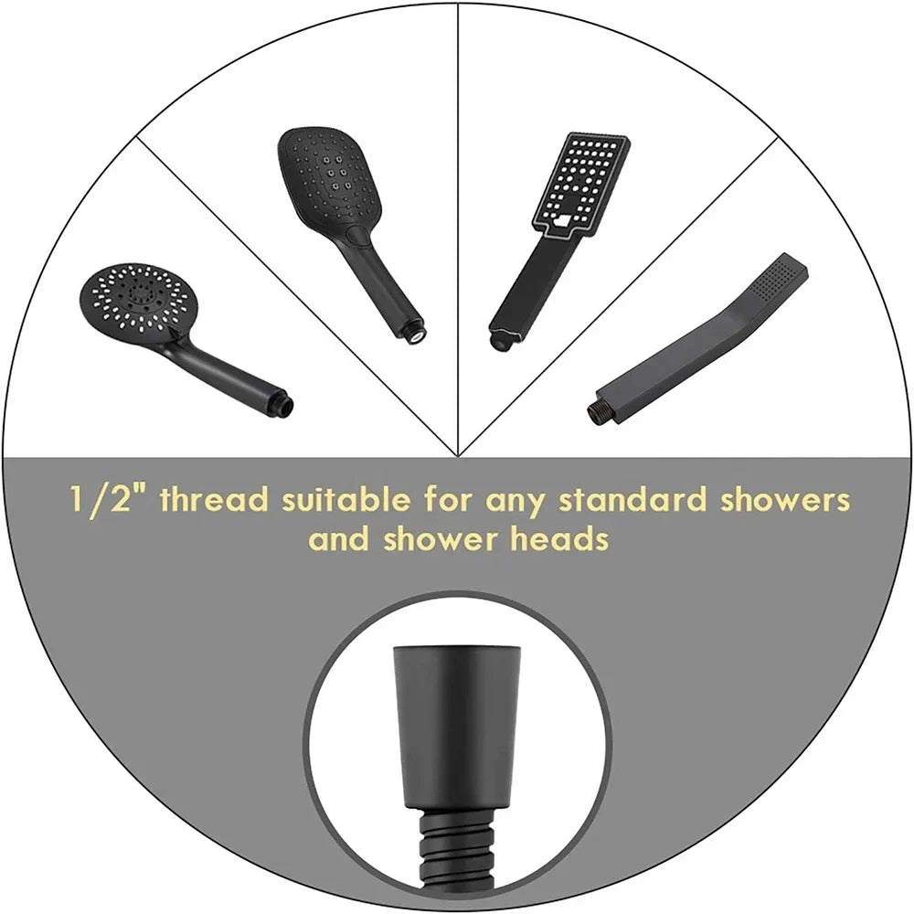 Gold Flexible Stainless Steel Shower Hose – 1.5m, 2m & 3m
