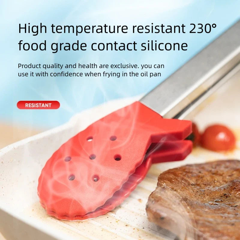 Heavy Duty Silicone Food Tongs – Heat Resistant BBQ Kitchen