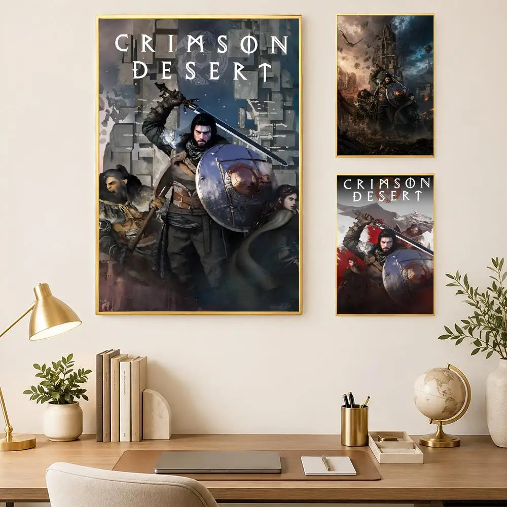 Crimson Desert Game Poster – Self-Stick HD PVC Wall Art