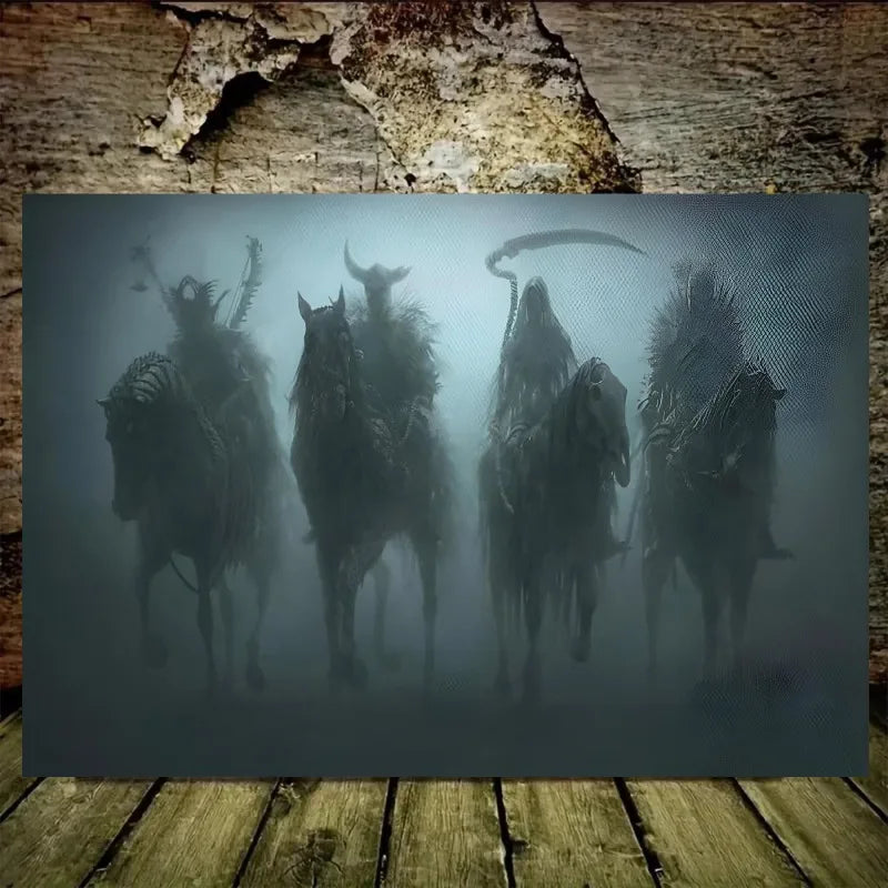 Four Horsemen Apocalypse Canvas Wall Art | Fantasy Décor Print