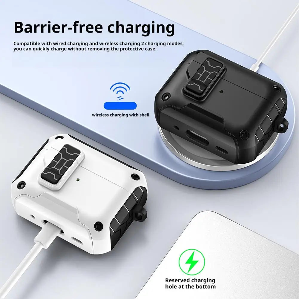 AirPods Pro 3 MagSafe Case – Magnetic Lock, Kickstand & Carabiner