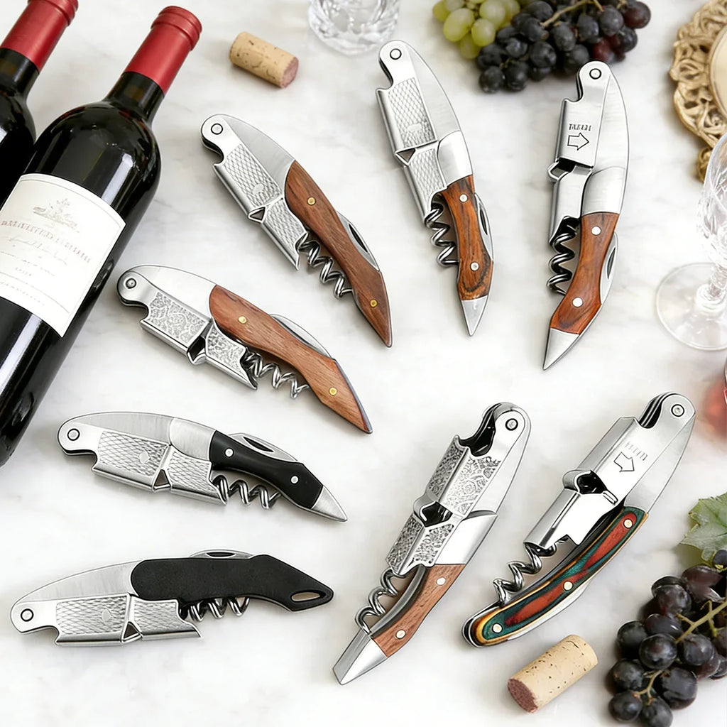 Wine Opener Double Hinged Manual Key Bartender Server Waiter