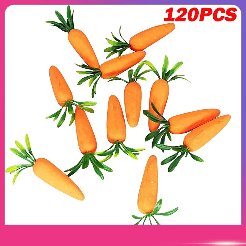 12 Artificial Foam Carrots Easter & Spring Party Decorations