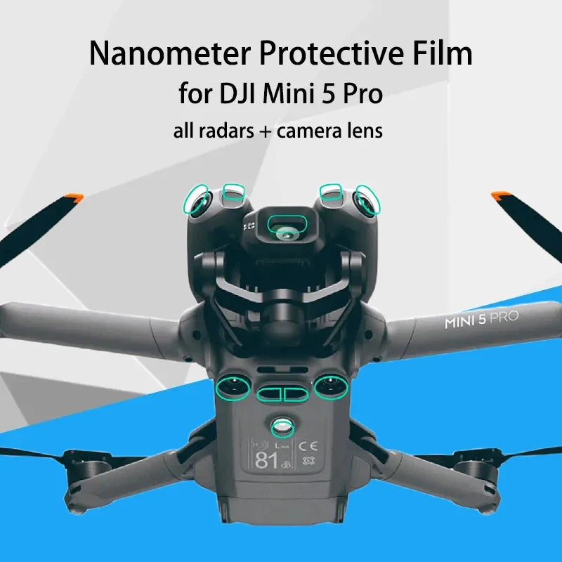 DJI Mini 5 Pro HD Lens & Sensor Protective Film + Hot Air Blower
