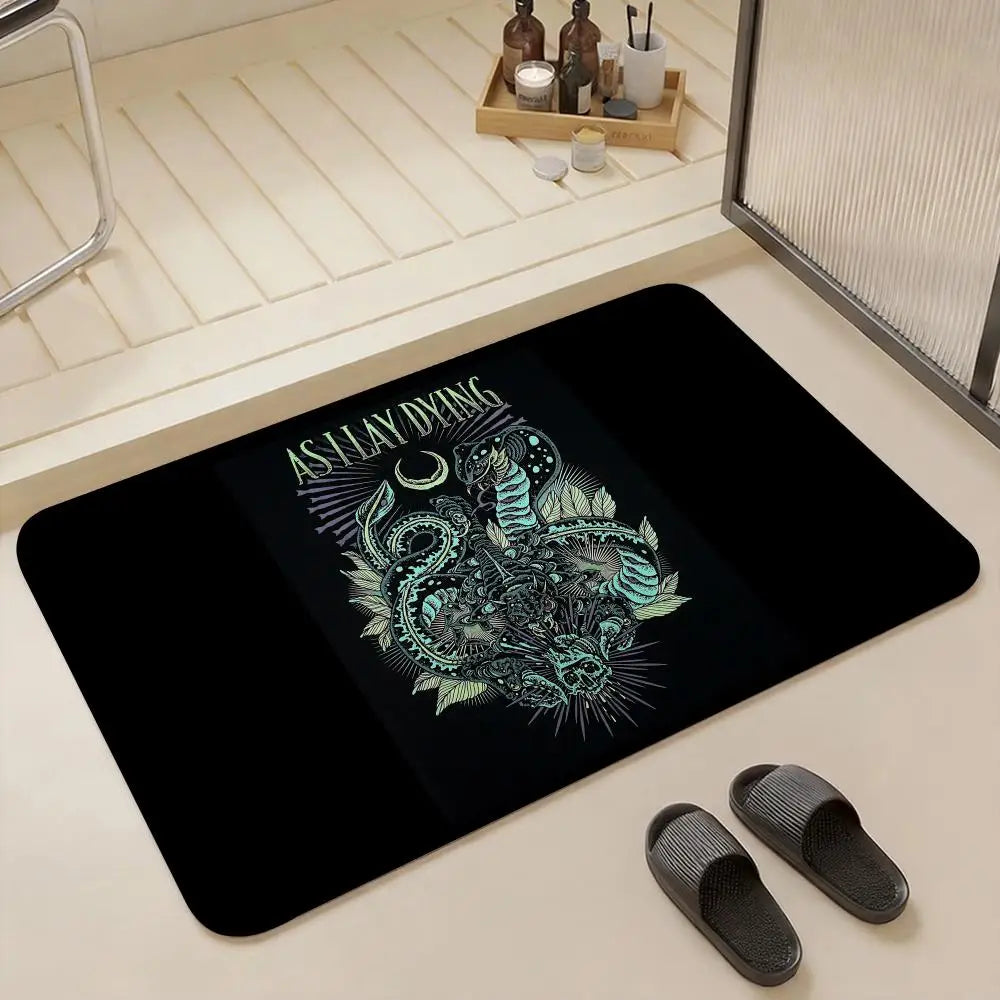 As I Lay Dying Band Flannel Floor Mat – Non-Slip Indoor Rug