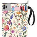 Flower Book Sleeve – Washable Fabric Cover with Zipper & Pocket