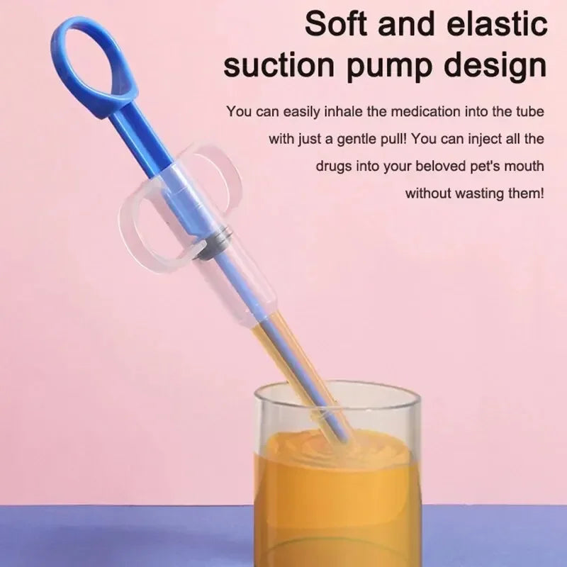 Pet Medication Dispenser Pressing Feeding Stick Cats Dogs Eating