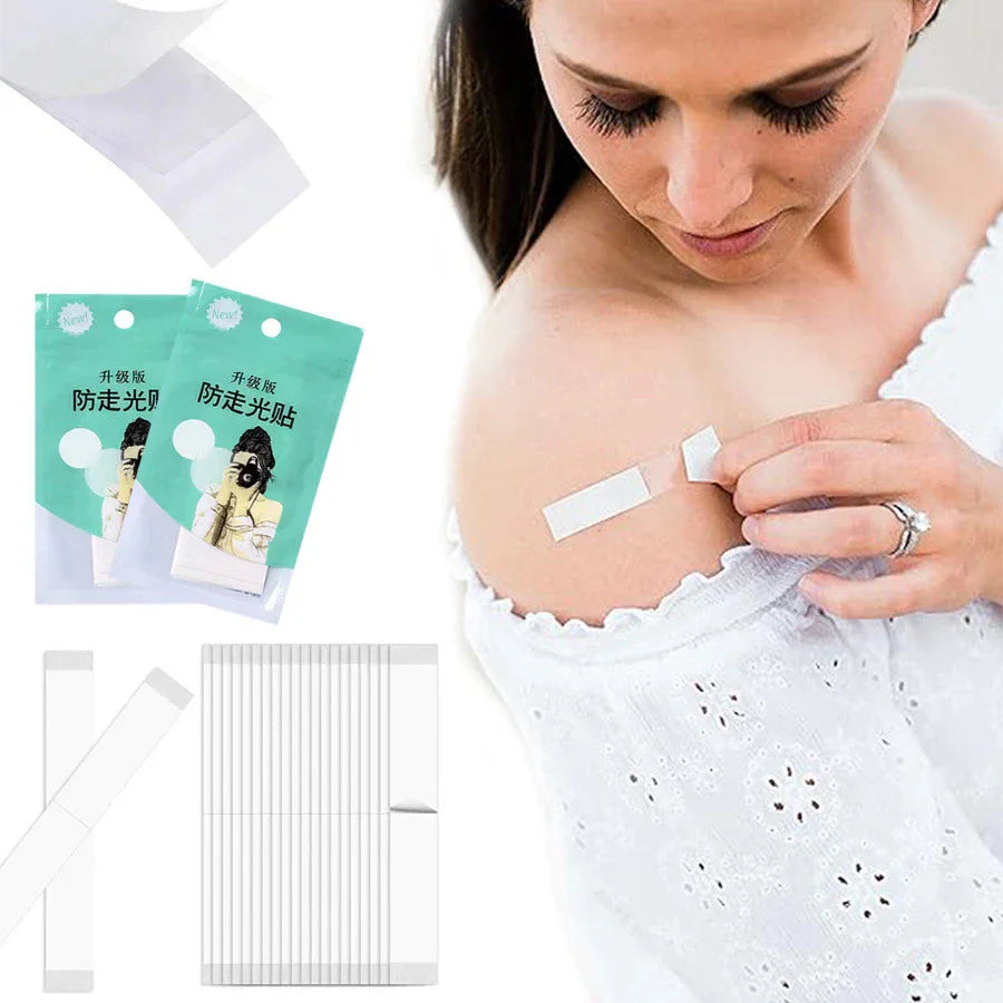 Double-Sided Fashion Tape – Clear Clothing & Body Strips 10pk