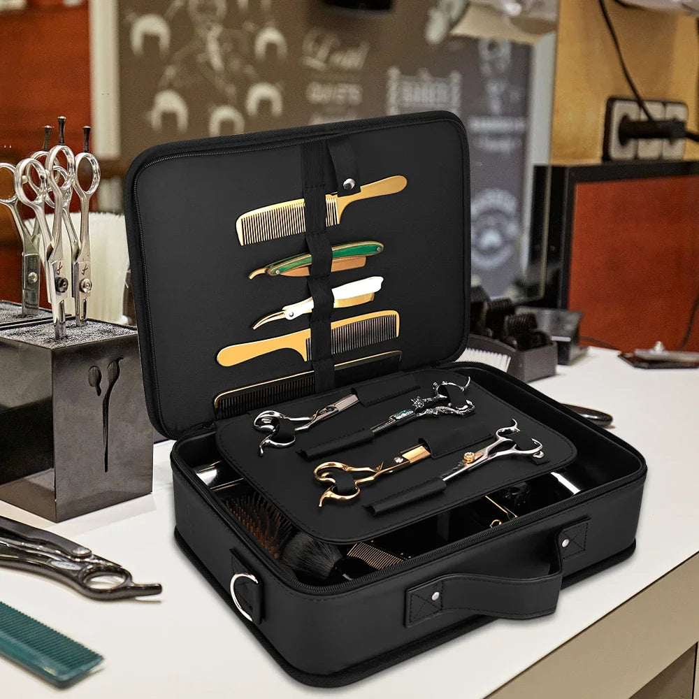 Portable Barber Tool Bag | Multi-Pocket Hairstylist Carry Case