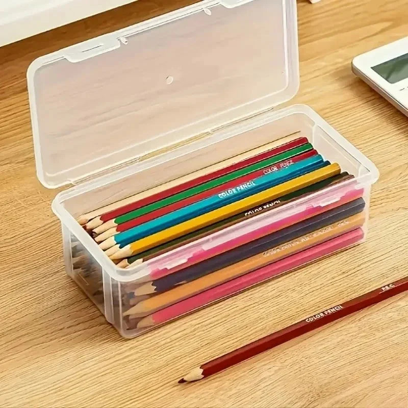 Clear Plastic Storage Boxes Lids Stackable Transparent Organizer